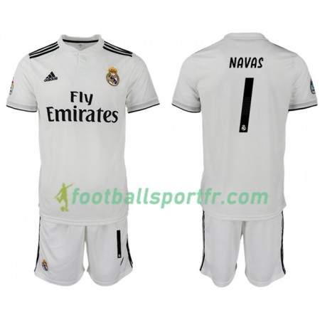Tenue Real Madrid NAVAS 1 Enfant Domicile 2018-2019 Maillot de Foot